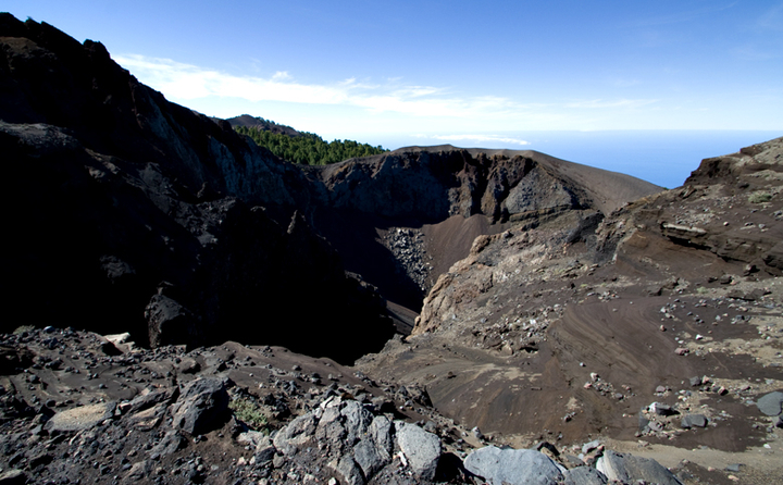 Parque Natural de Cumbre Vieja – Hintergrund Errosion am Cráter del Hoyo Negro